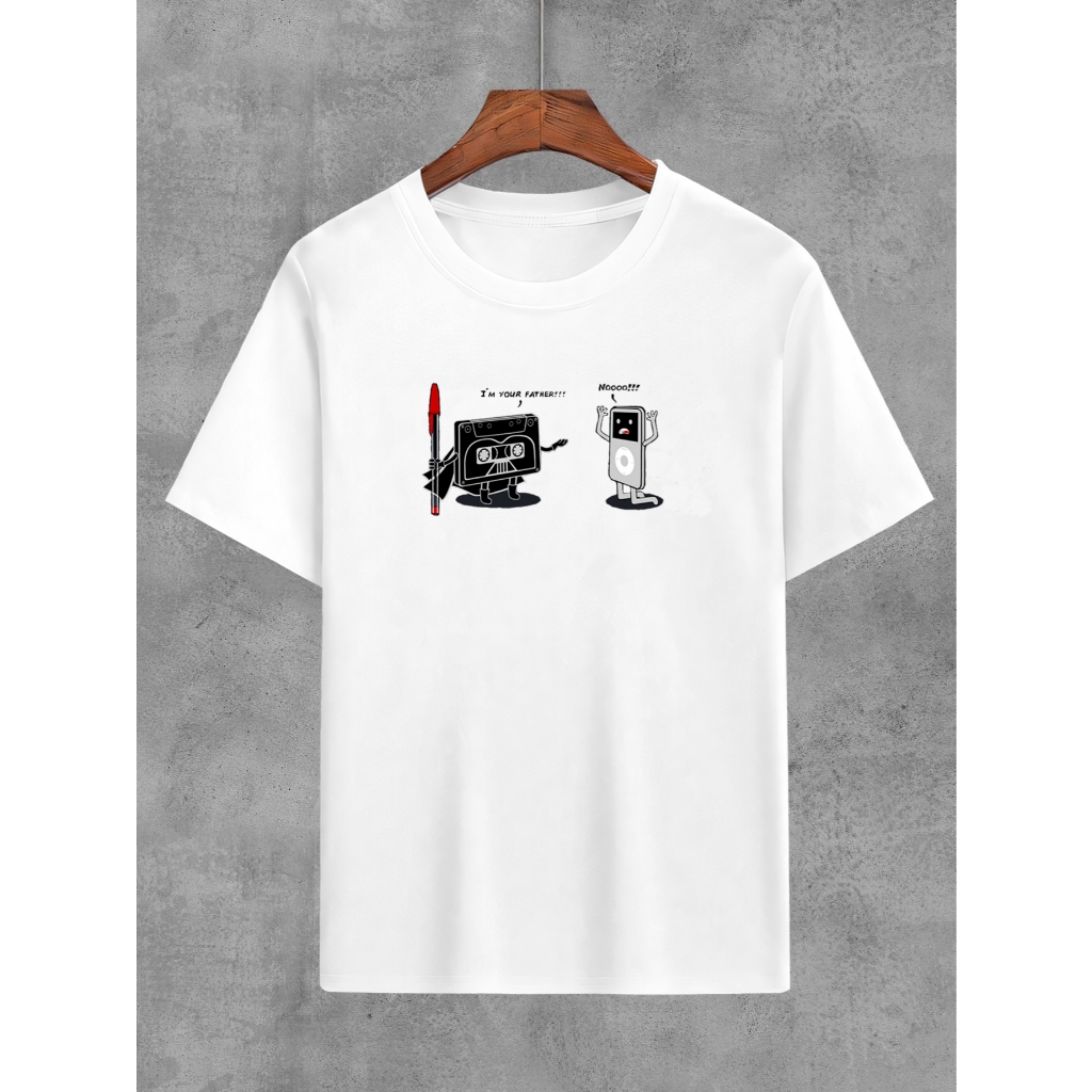 Camisa Blusa Camiseta iPod Fita Cassete Estampa Unissex Lançamento Algodão 100% Estampada Frente