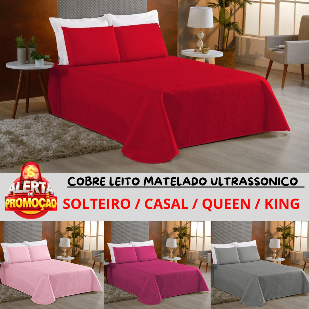 Cobertor Cobre Leito Avulso Magnific Slim Liso Várias Cores e Tamanhos Solteiro / Casal / Queen / King Avulso