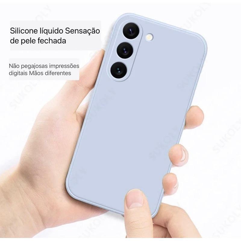 Capa Capinha Case Aveludada Com camurça por dentro para S22/S22PLUS/S22ULTRA/S24/S24PLUS/S24ULTRA/S23FE/S23/S23ULTRA - detalhe