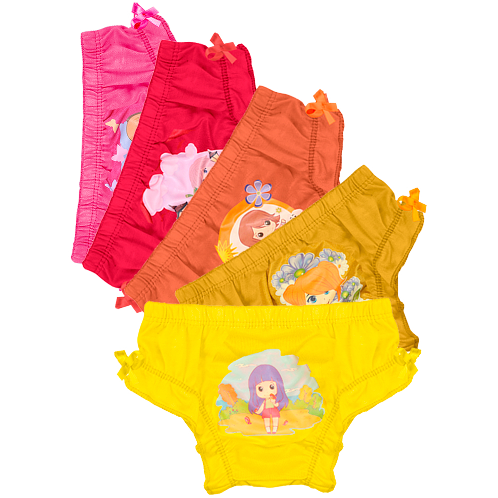 KIT 10 calcinhas estampada infantil menina 100% algodão conforto termico desfralde de criança