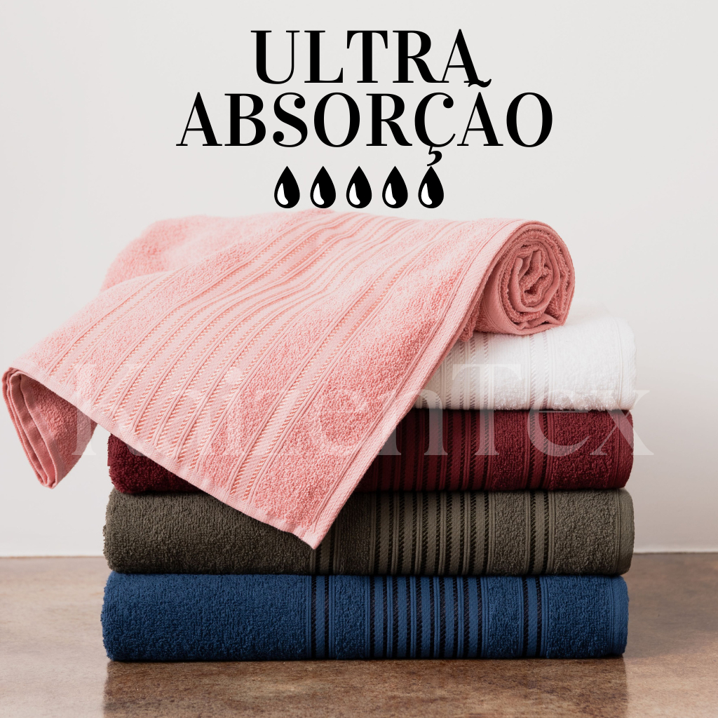 Toalha De Banho Florença Ultra Absorção - 80x1,50  450g - 100% Algodão em Oferta na Shopee