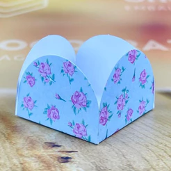 50~350 Forminhas 4 Pétalas para doces TEMA JARDIM ENCANTADO FLORAL AZUL 48.3