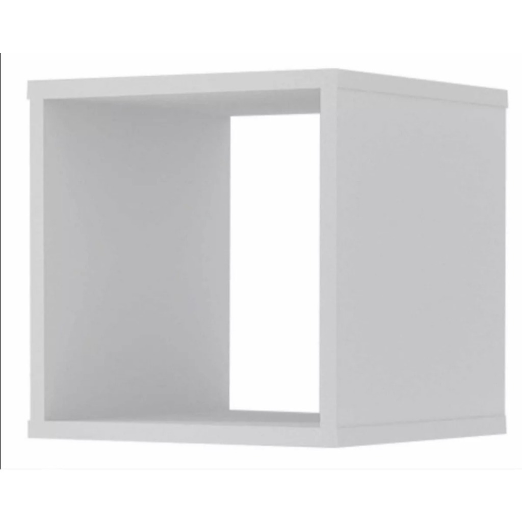 Nicho Decorativo Branco 30x30x30 Organizador Livros