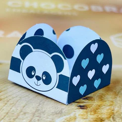 50~450 Forminhas Para Doces Tema Panda 4 Pétalas 3,3X3,3X2,2 69.3 (Nc Toys Simples)