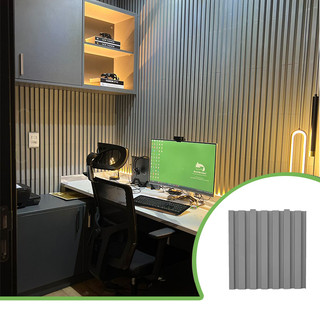 Kit 4m² Painel Ripado Cinza Claro 30x30 - 44 peças | Anti-impacto | Autocolante em Oferta na Shopee