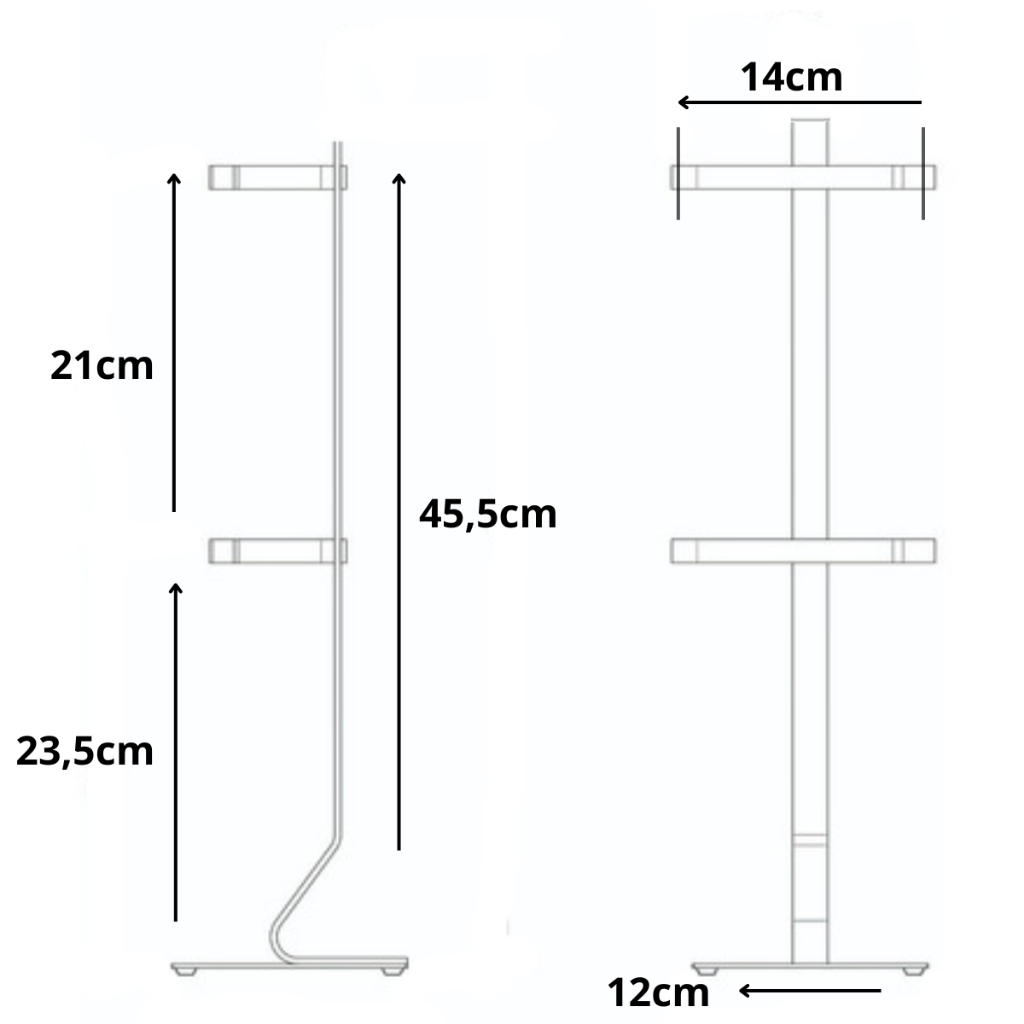 Suporte Porta Papel Higiênico De Chão Duplo Fenix Aço