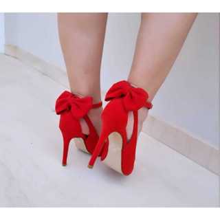 Scarpin sapato laço vermelho ferrari salto 11cm em Oferta na Shopee