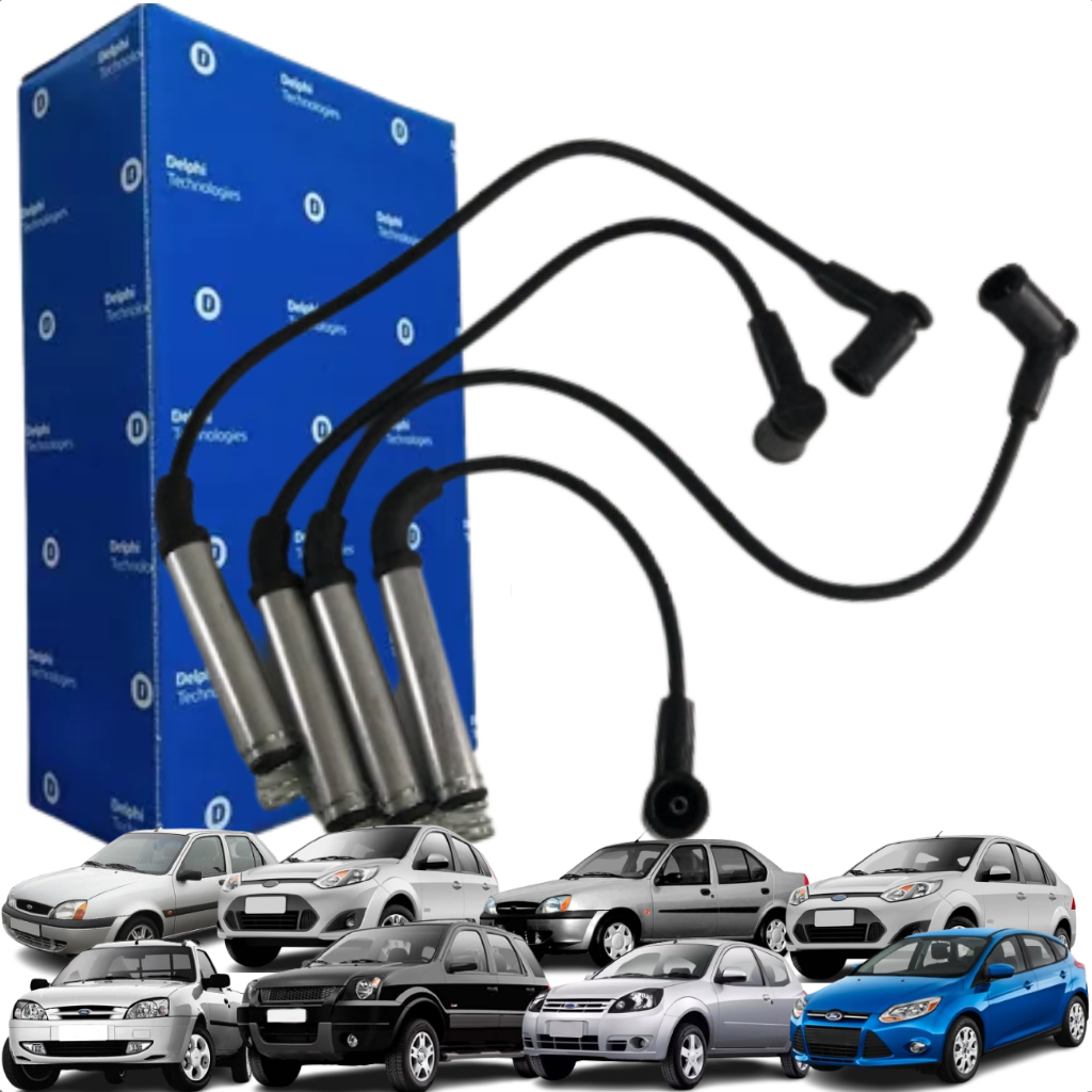 Kit Jogo Cabo De Vela De Ignição Courier Fiesta Ecosport Focus Ka 1.6 8v em Oferta na Shopee
