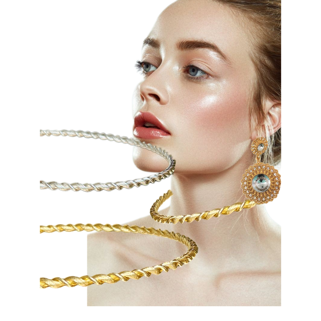 Colar Choker Dourado e Prata: Elegância e Estilo em Cada Detalhe folhado