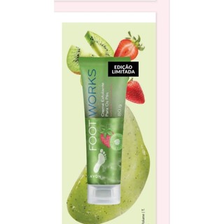 Creme esfoliante para os pés com kiwi e morango foot works