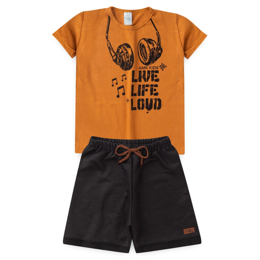 Conjunto Infantil Menino Masculino Bermuda e Camiseta L30 — imagem 2 de 2
