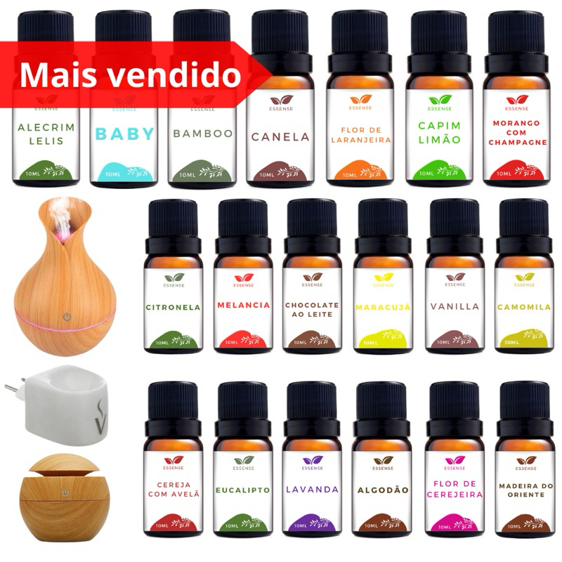Essência para Aromatizador Umidificador Difusor 10ml Hidrossolúvel - Vários aromas - Aromaterapia