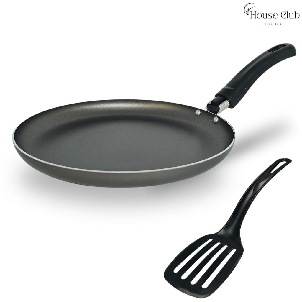 Panquequeira Tapioqueira Crepeira 22 cm Antiaderente Com 5 Camadas De Teflon Cor Preto Grafite