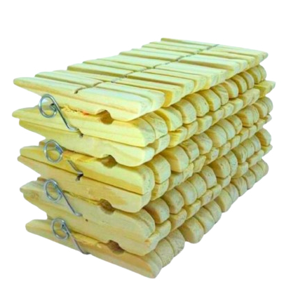 Pregador de Roupas de Madeira 60 unidades em Oferta na Shopee