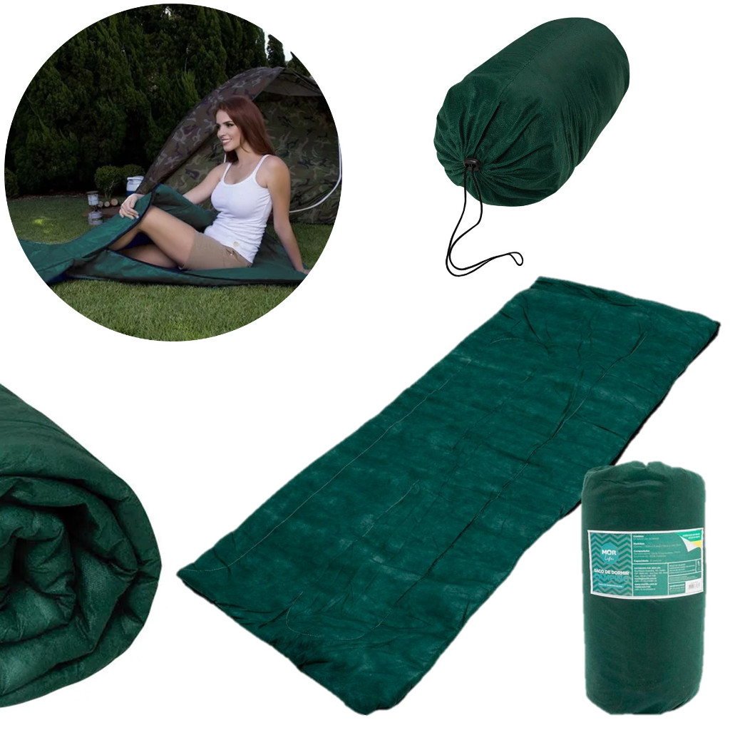 Saco De Dormir 4°c A 25°c Camping Pesca Colchonete Mor