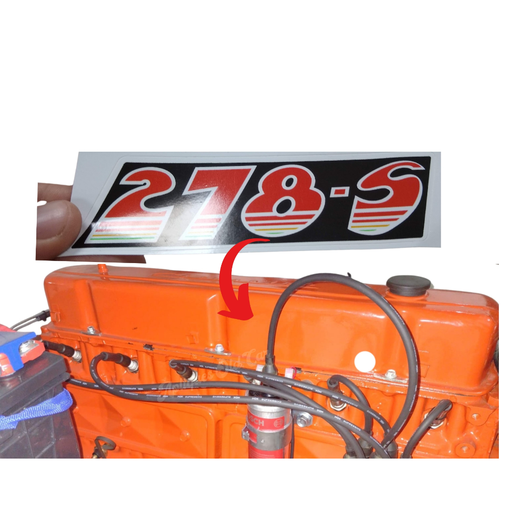 Adesivo 278-S Tampa de Válvulas Opala/Caravan Motor 4cil ou 6cil - Preparação Comando 278-S