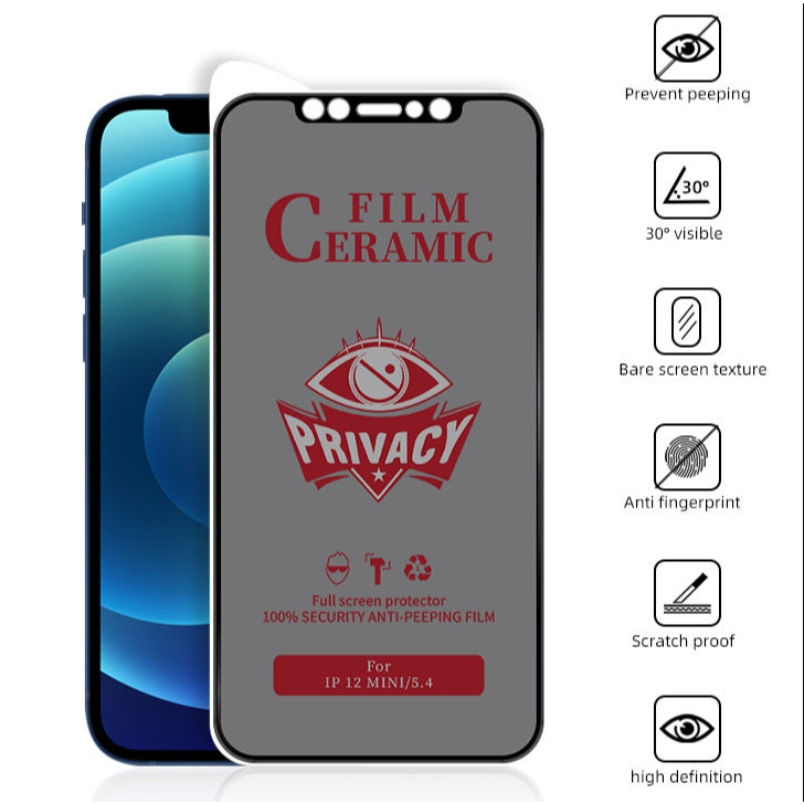 Kit 1 3 5 Película Cerâmica Privacidade Fosca IPhone 7 8 Plus X XR 11 12 PRO 13 14 15 Pro Max em Oferta na Shopee