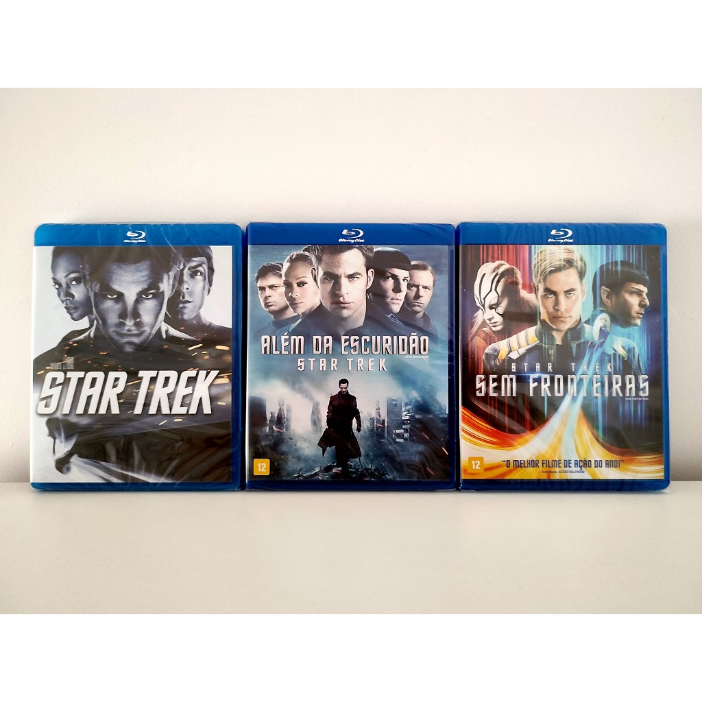 Blu-ray Star Trek - trilogia Kelvin Timeline - Além da Escuridão - Sem Fronteiras - Lacrados