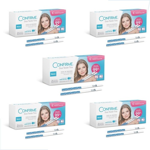 Kit 5 Teste De Gravidez Confirme Duo Teste Tira em Oferta na Shopee