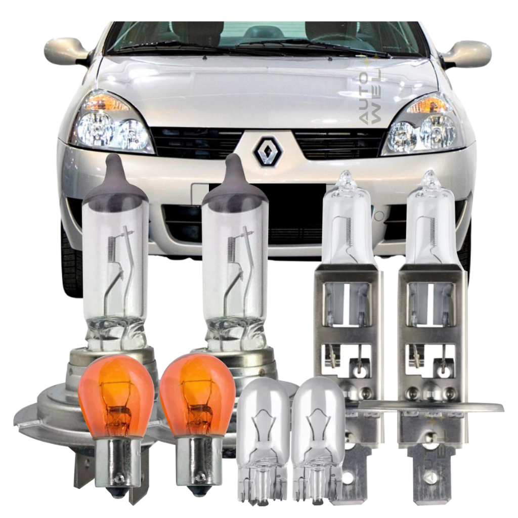 Kit Lâmpadas Farol Renault Clio E Megane 2004 2005 2006 2007 2008 2009 2010 2011 2012