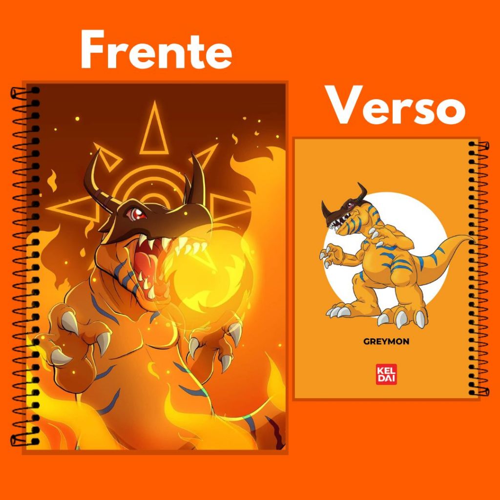 Caderno Personalizado DIGIMON Anime Desenho - 1, 10, 15 e 20 Matérias.