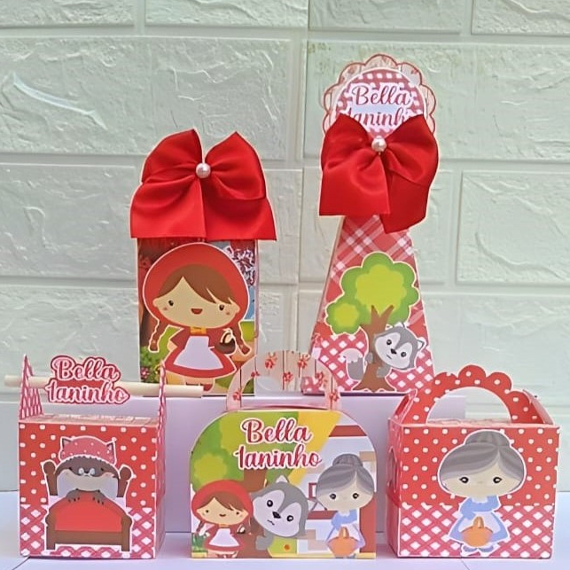 KIT CAIXAS CHAPEUZINHO VERMELHO PERSONALIZADAS| LEMBRANCINHAS |FESTAS | ANIVERSARIO | CAIXAS PERSONALIZADAS