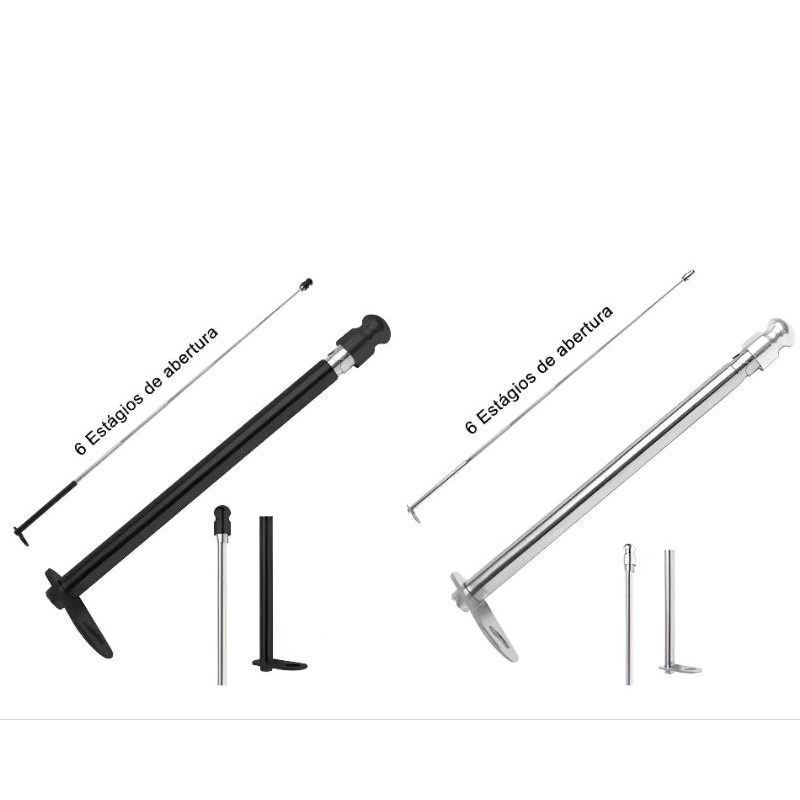 Antena Corta Linha De Cerol Retrátil Para Moto Inox em Oferta na Shopee