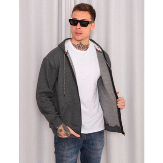 Moleton Blusa de masculino moleton com ziper e capuz Flanelada