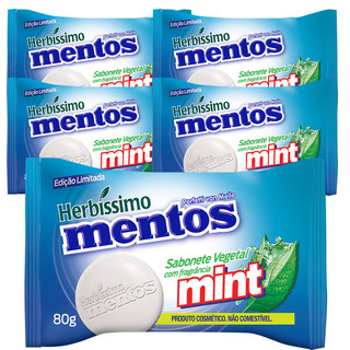 Kit Sabonete Mentos Mint 5 unidades 80g em Oferta na Shopee