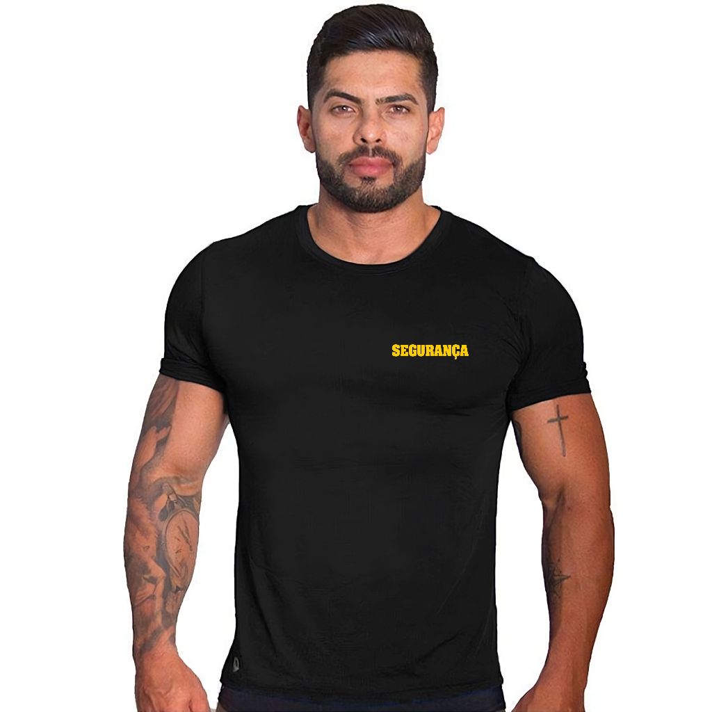 Camisa Camiseta Masculina Tática Vigilante Segurança Escolta