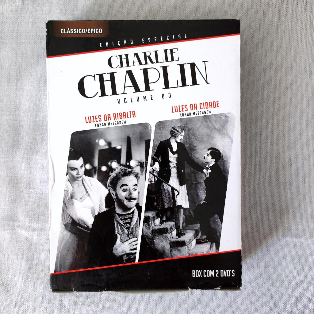 DVD Box Charlie Chaplin vol. 03 Ed. Especial | Luzes da Ribalta (lacrado) + Luzes da Cidade | Charles Chaplin Carlitos
