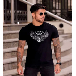 Camiseta Masculina Aguia - Camiseta Eagle - 100% Algodão Premium