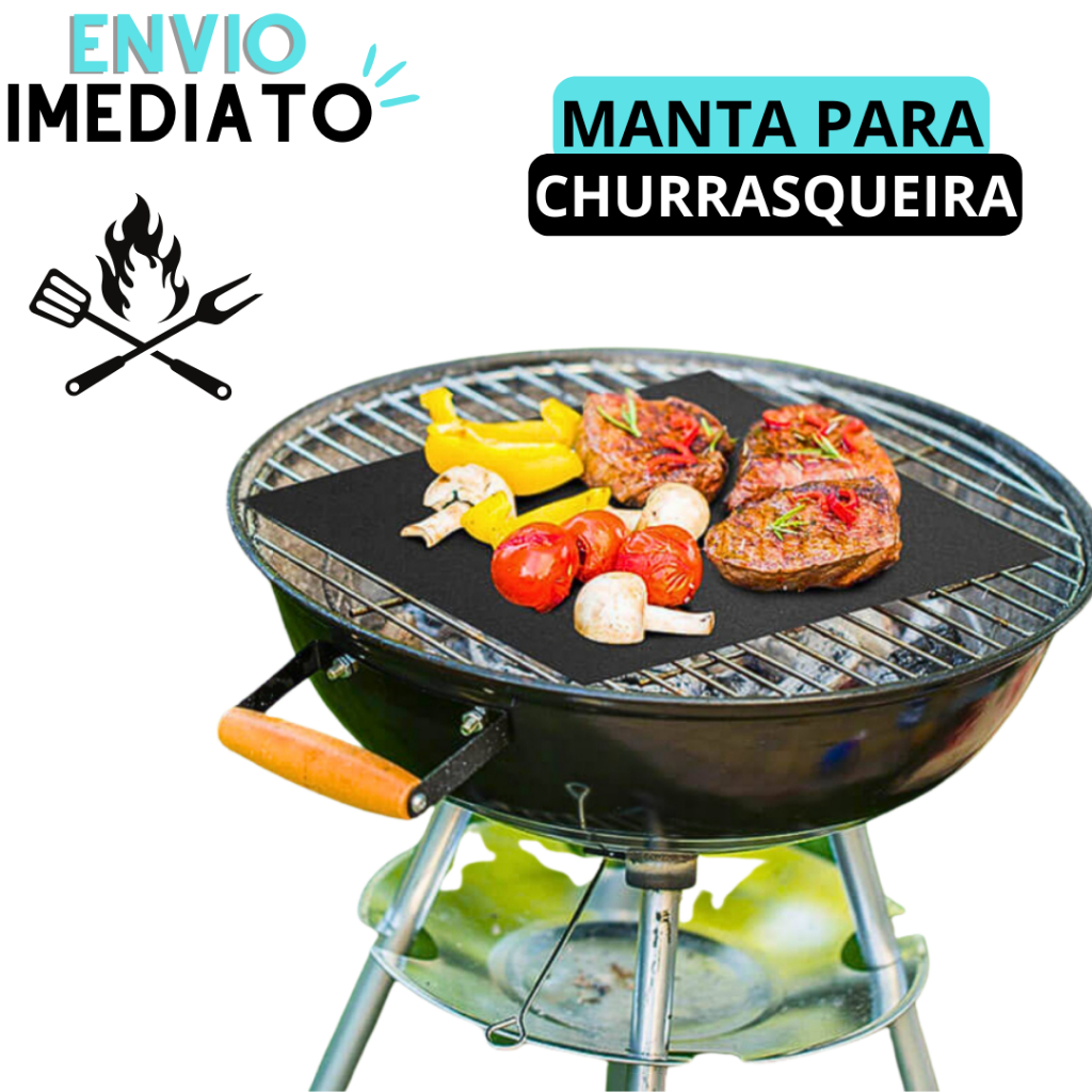 Manta Grill Tapete Para Churrasqueira Grelha Antiaderente Manta De Teflon Para Airfryer Grelha Churrasco 40x33cm