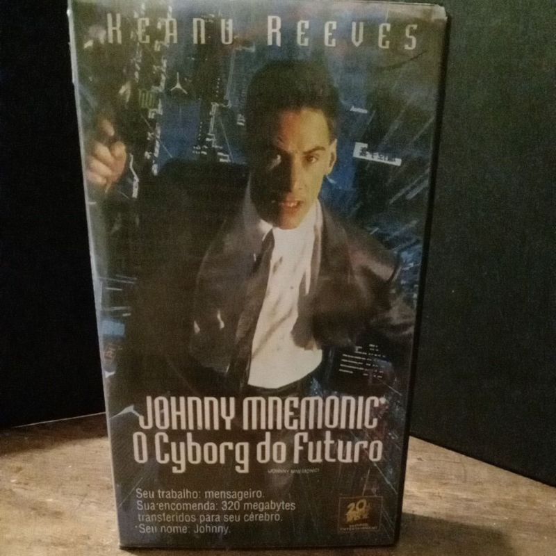 Johnny Mnemonic - O Cyborg do Futuro - Filme VHS (Legendado) Ficção (Keanu Reeves) (E14)
