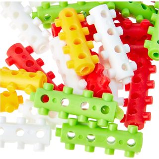 Brinquedo de Montar Pinos Encantados Coloridos Blocos de Montar 100 peças