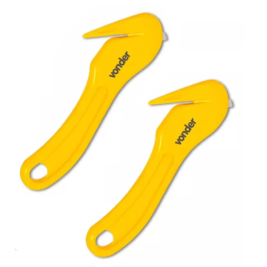 Kit 2 Estilete Segurança Bico De Pato Profissional Original Vonder
