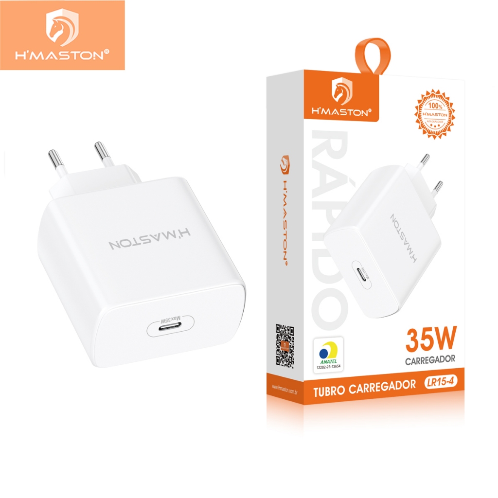 H'maston LR-15 Fonte Carregador Turbo Original PD 35w  Tipo-c em Oferta na Shopee
