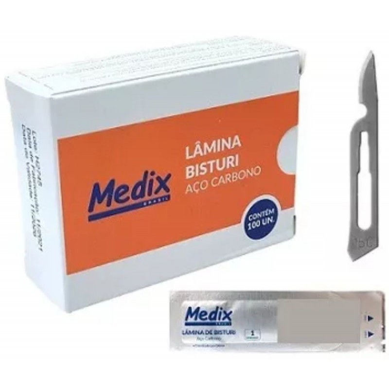 Lâmina De Bisturi Caixinha C/100 Unidades Medix