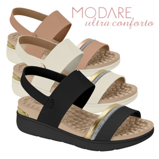 Sandalia Modare Papete Original Elástico Ortopedica Gold Esporao Fascite Plantar Anatomica Anabela Slide Tamancoa em Oferta na Shopee