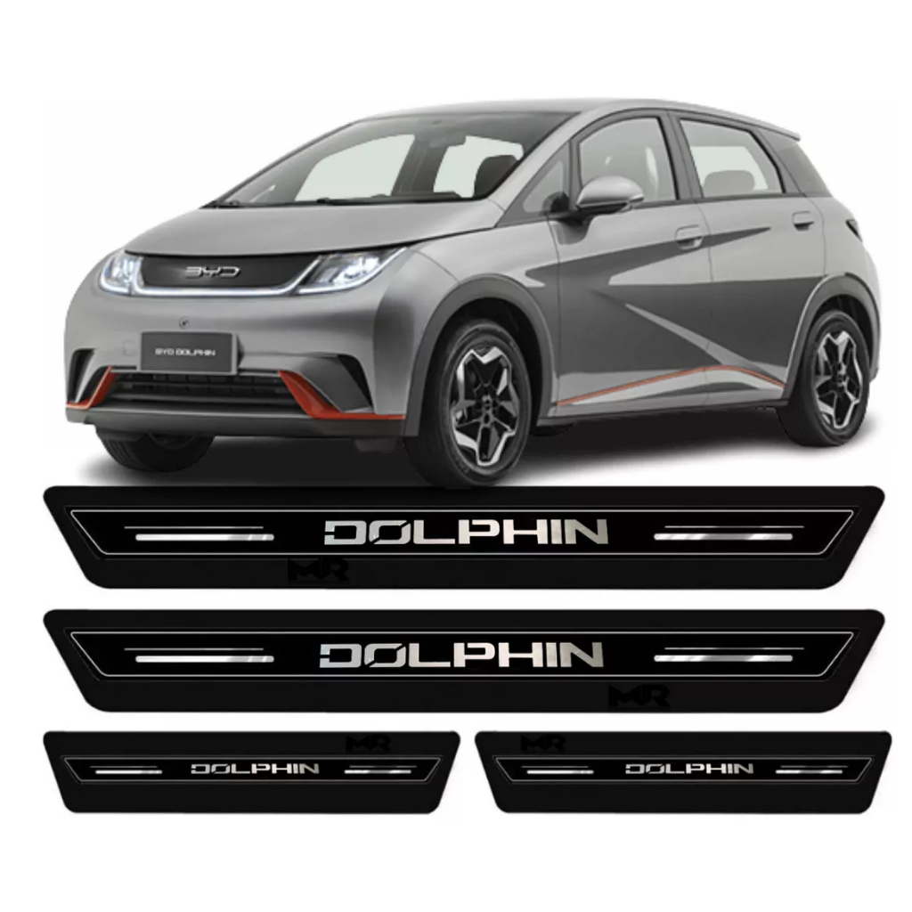 Soleira Adesiva Proteção 8 Peças Porta Premium Byd Dolphin