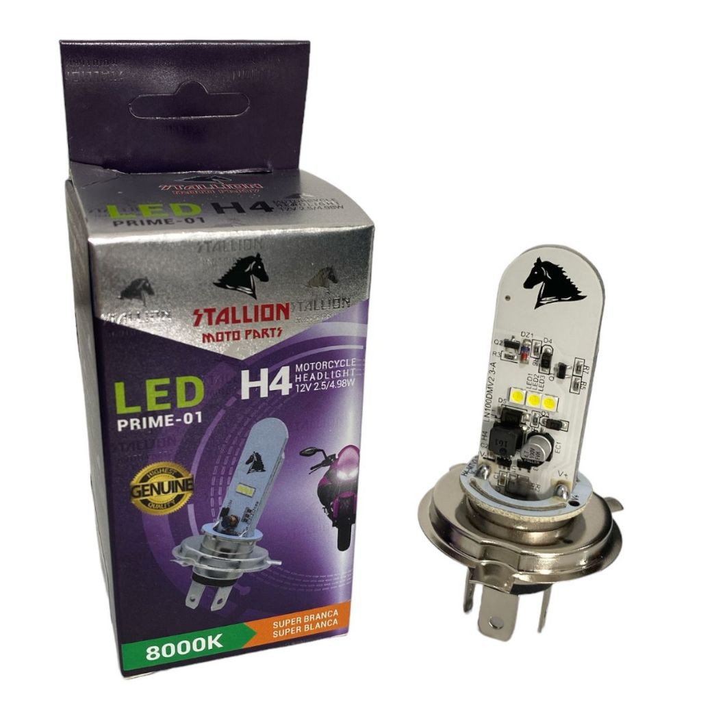 Lampada Farol Led Cavalinho Stallion Cg Titan Cb 300 Xre 300 Universal H4
