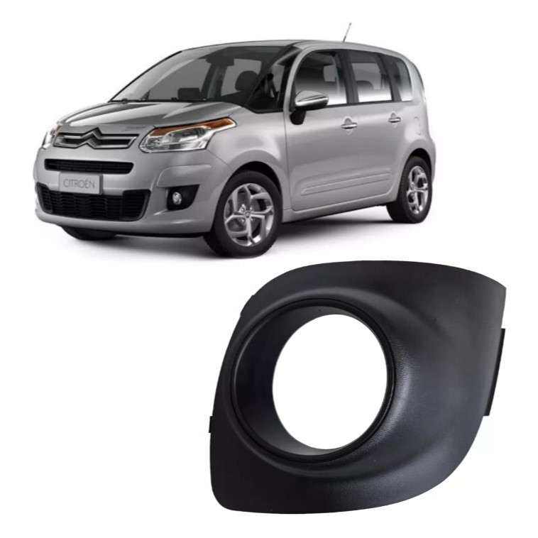 Moldura Farol Milha Citroen C3 Picasso 2012 2013 2014 2015  Lado Esquerdo Com Furo Original