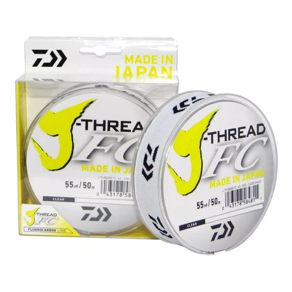 Linha Daiwa Fluorcarbono Thread 0,76mm 80lb - 50 Metros