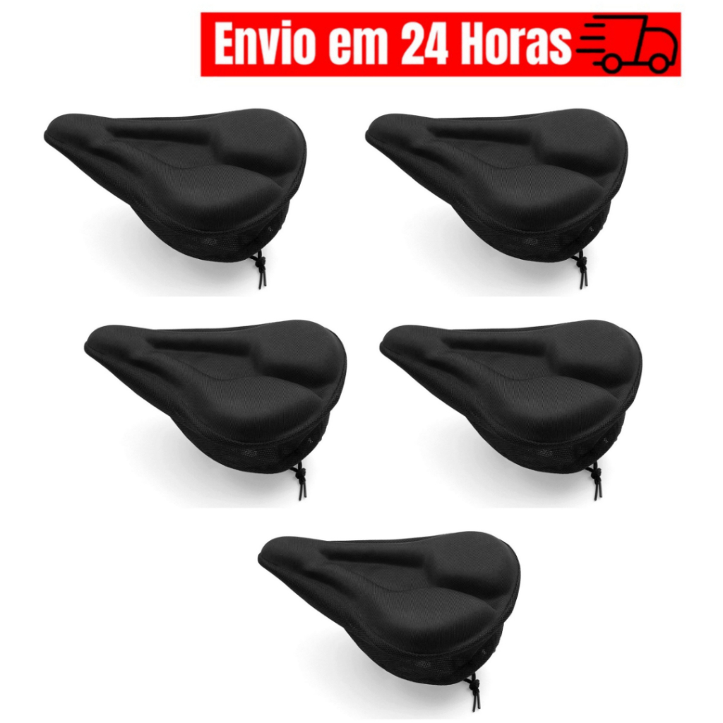 Kit 5 Capas para Banco Selim Bike Gel Silicone Ajustável Banco Almofada Forro Para Ciclismo Bicicleta Super Confortável