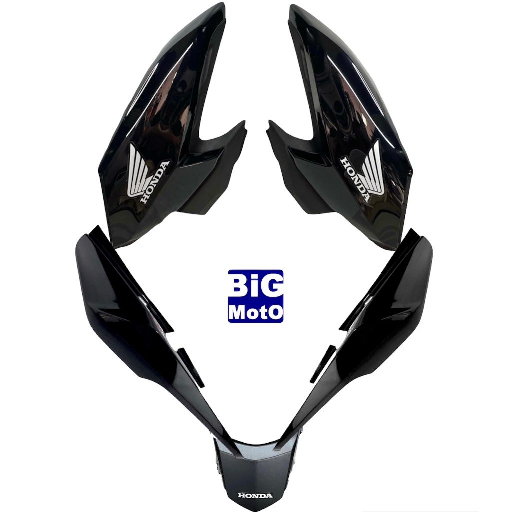 Par Aba do tanque CG Fan 160 2022/2023/2024 Preto com Complemento + Rabeta traseira CG Fan 160 2022/2023/2024 Preto em Oferta na Shopee