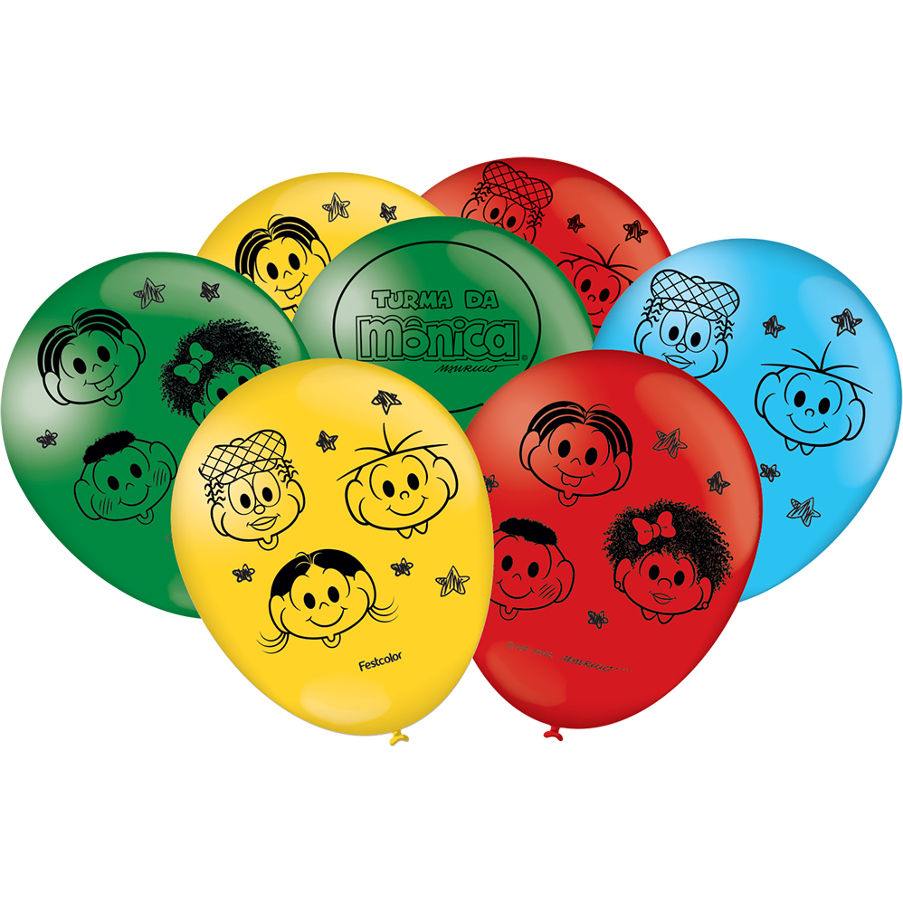 Balão - Bexiga Turma Da Mônica N9 - 25 Unidades