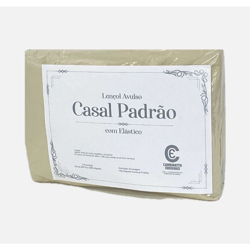 Lençol Casal Avulso Percal 200 fios com elástico