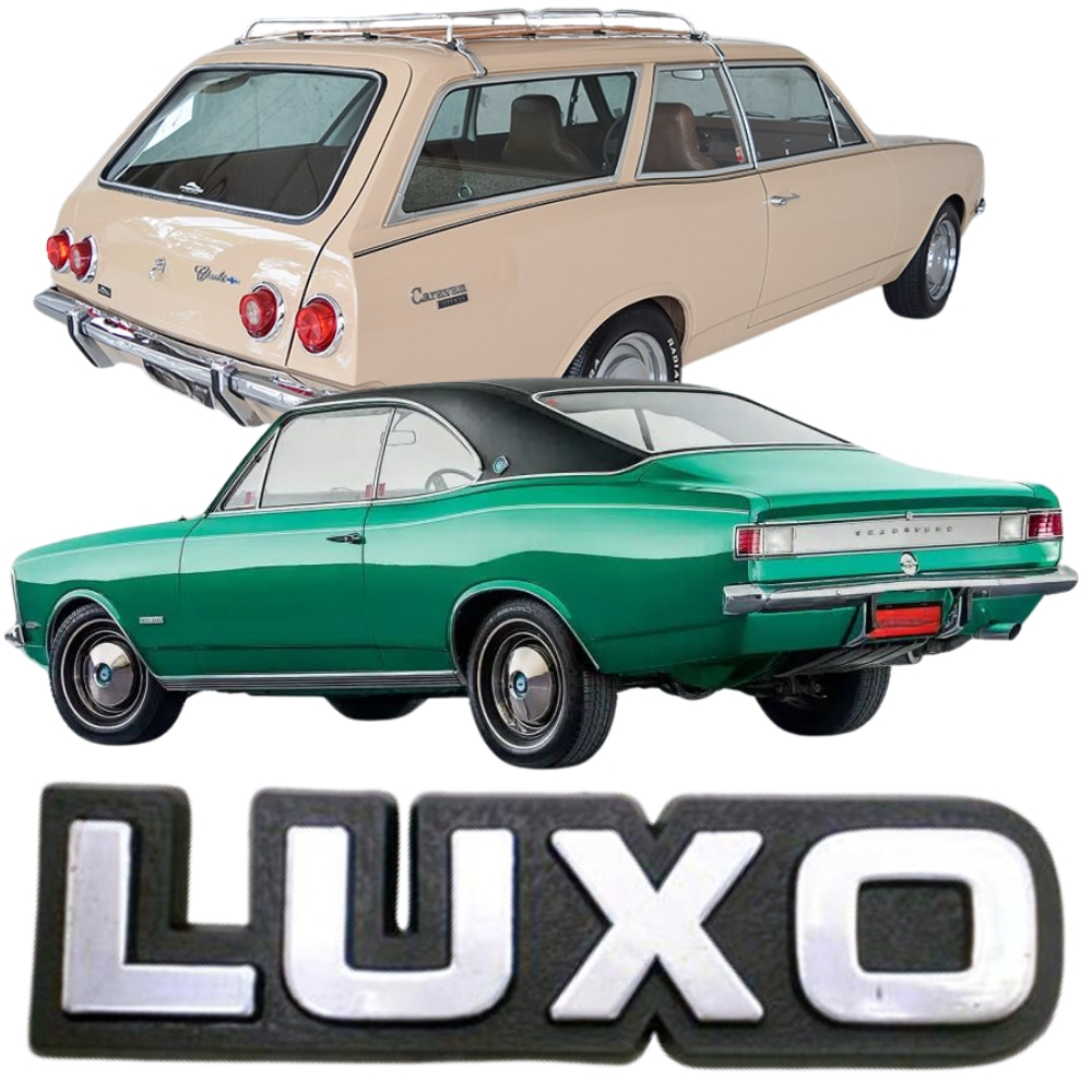 Emblema Aplique Letreiro Adesivo Luxo Opala Caravan 1968 A 1979