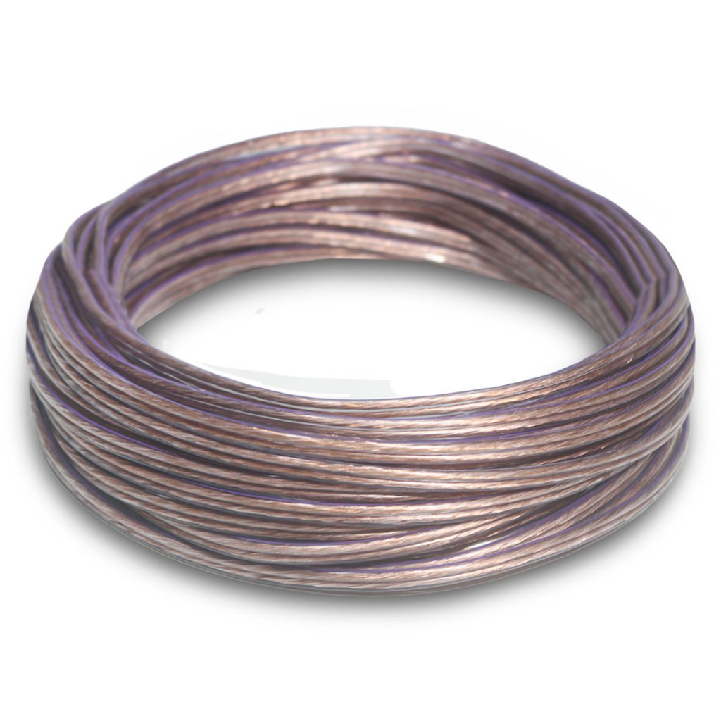 20 Metros de Fio Paralelo Cabo de Som Automotivo 2x12AWG 2,5 mm 12V Duplo Cristal Para Alto Falante