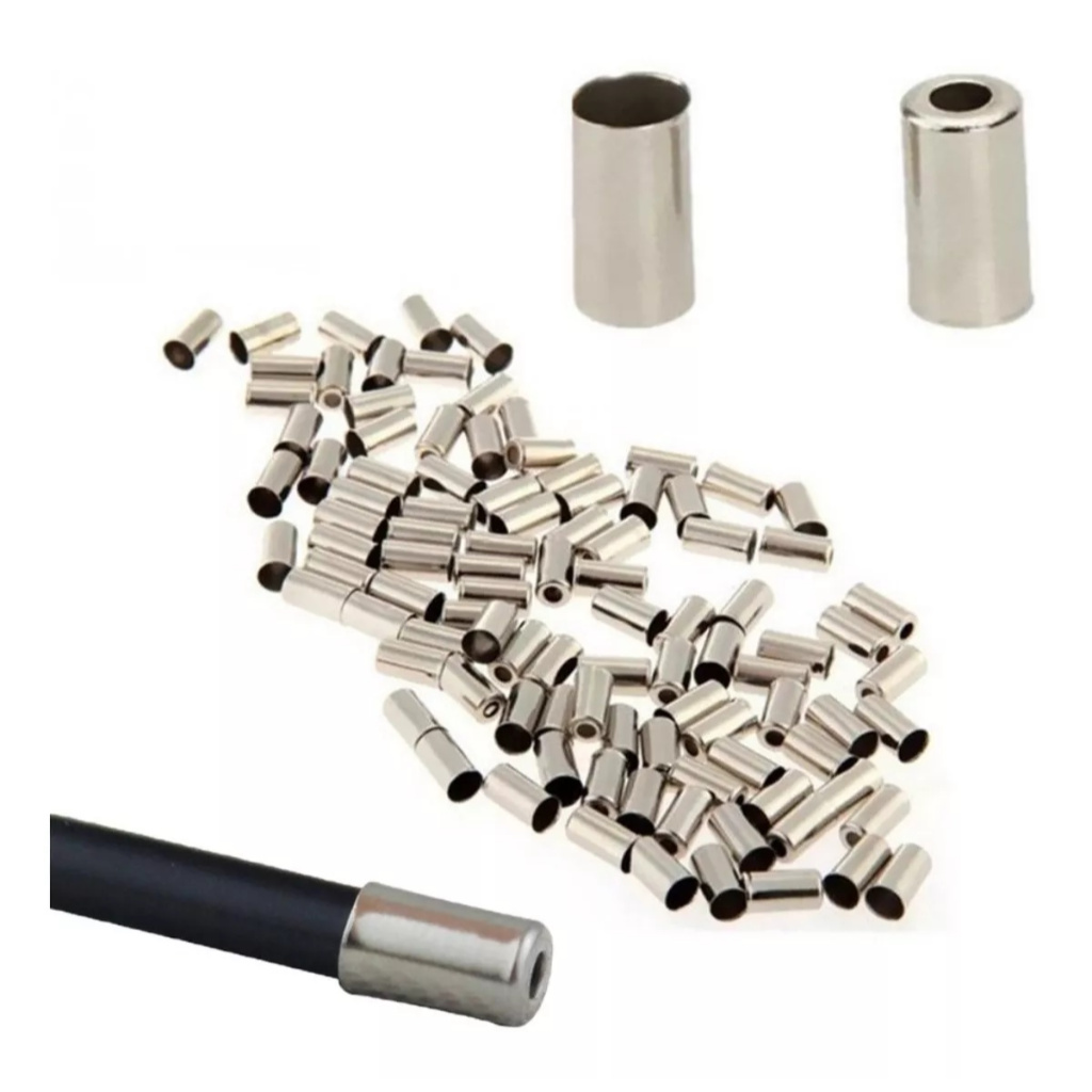 Terminal para Conduite Bike 5mm Freio Ou Marcha Pacote 10 Peças Proteção do Conduite não Vaze